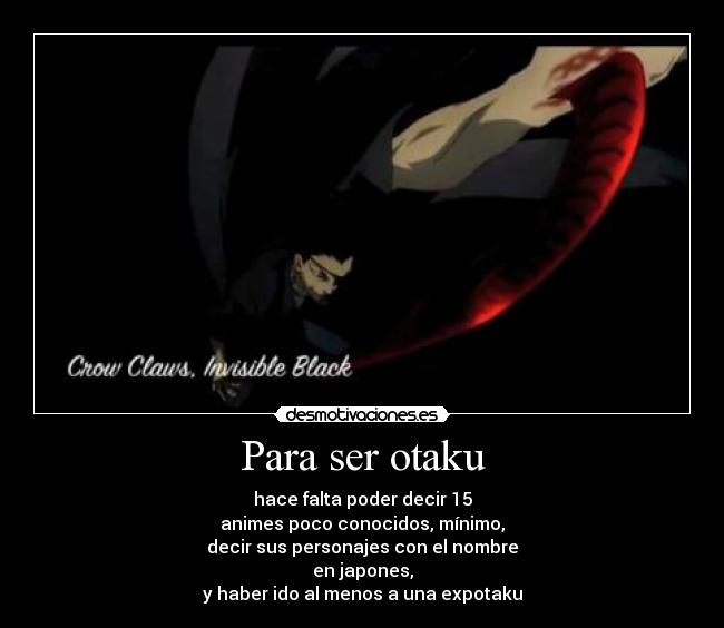 carteles anime otaku crow deadman wonderland desmotivaciones
