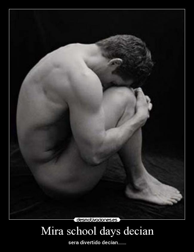 carteles school days anime otaku trauma mira miedo emociones final desmotivaciones