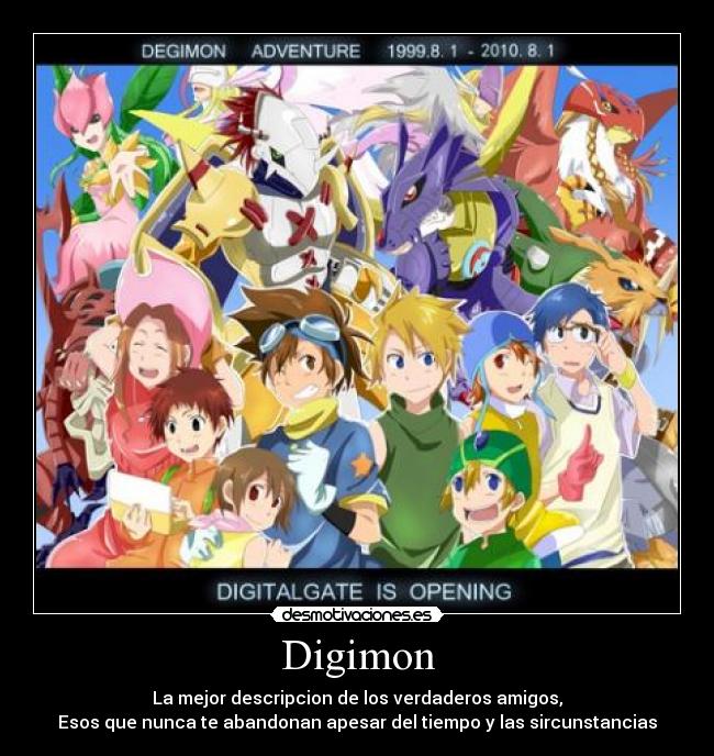 carteles digimon adventure amigos desmotivaciones