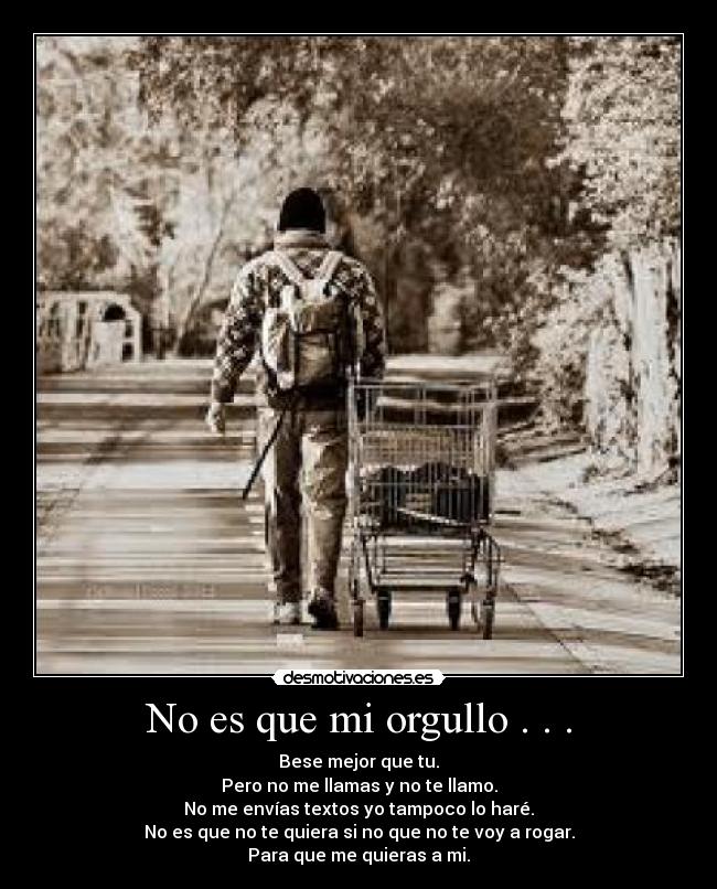 No es que mi orgullo . . . - 