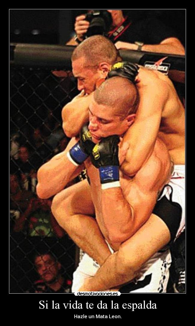 Si la vida te da la espalda - Hazle un Mata Leon.