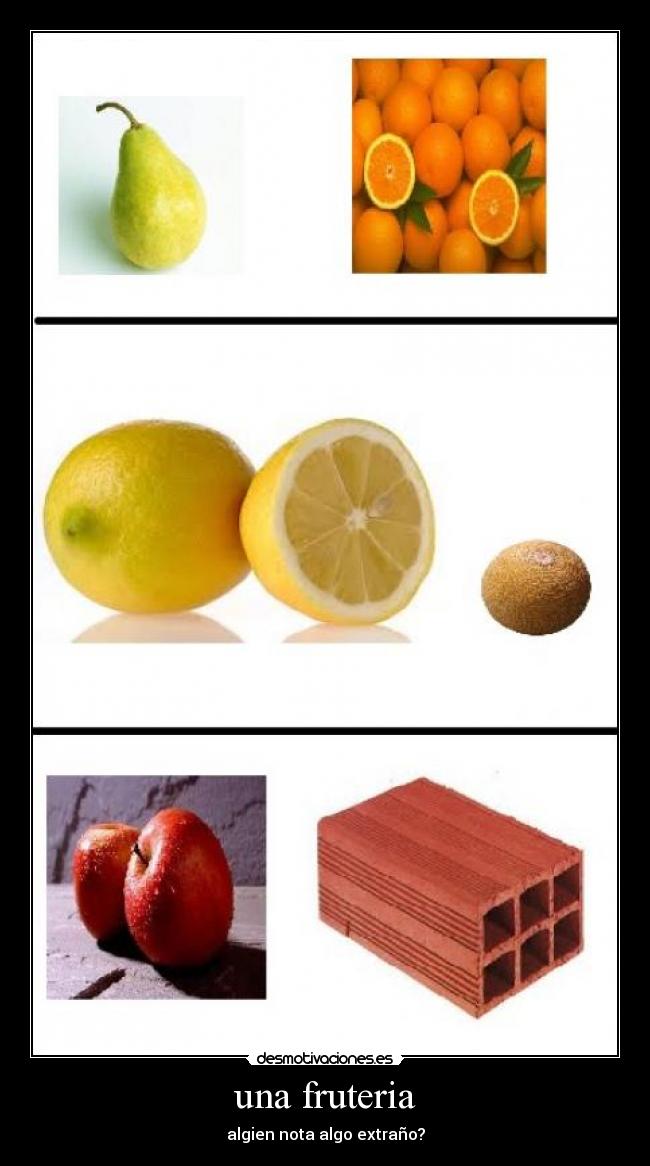 una fruteria - algien nota algo extraño?
