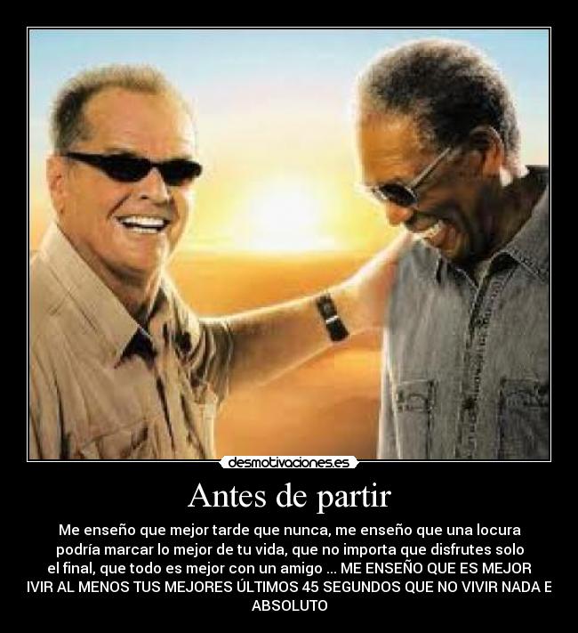 Antes de partir - 