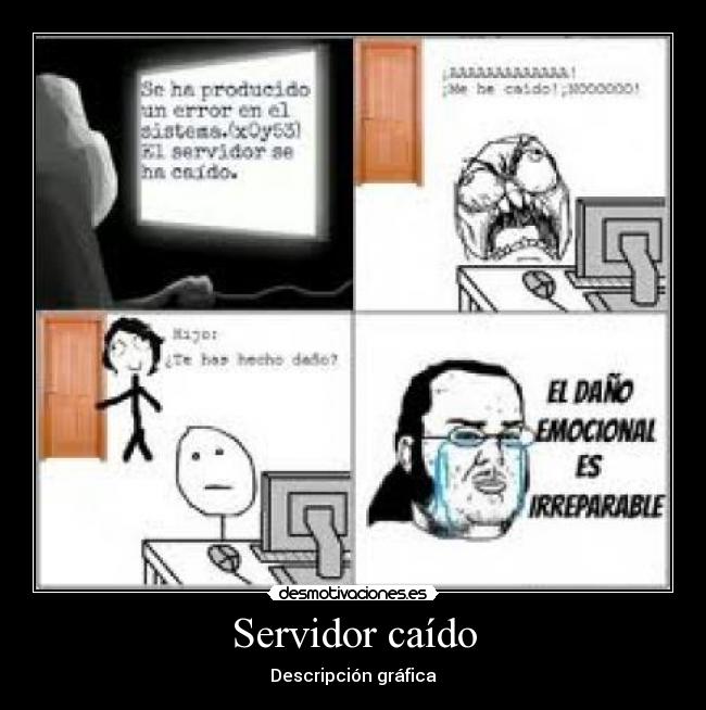 Servidor caído - Descripción gráfica