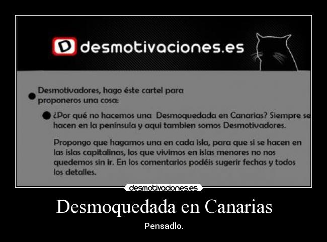 Desmoquedada en Canarias -