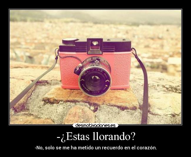 -¿Estas llorando? -