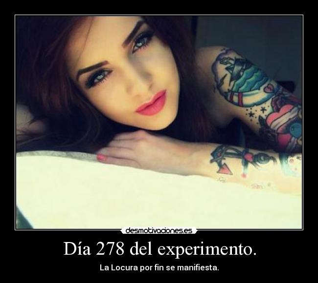 Día 278 del experimento. - La Locura por fin se manifiesta.