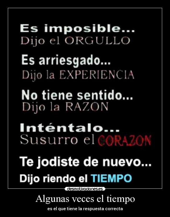 Algunas veces el tiempo - 