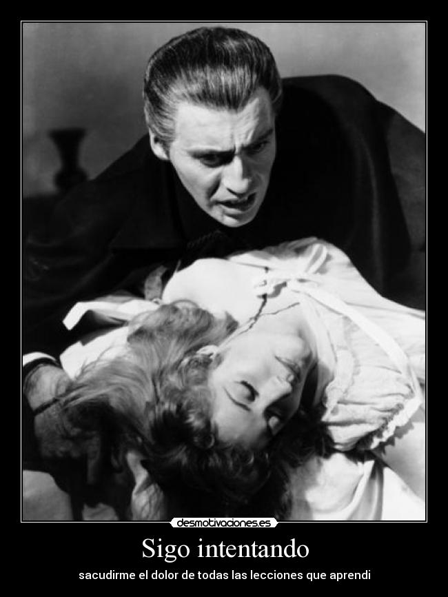 Sigo intentando - sacudirme el dolor de todas las lecciones que aprendi