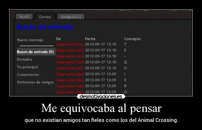 Me equivocaba al pensar -