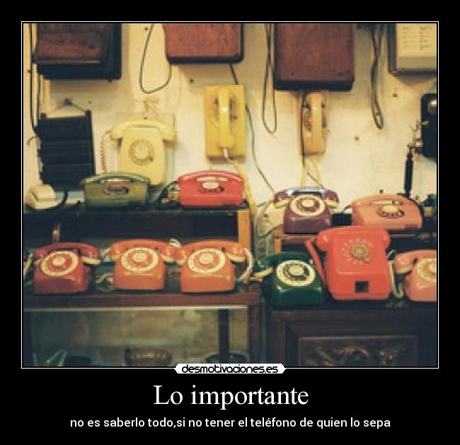 Lo importante -