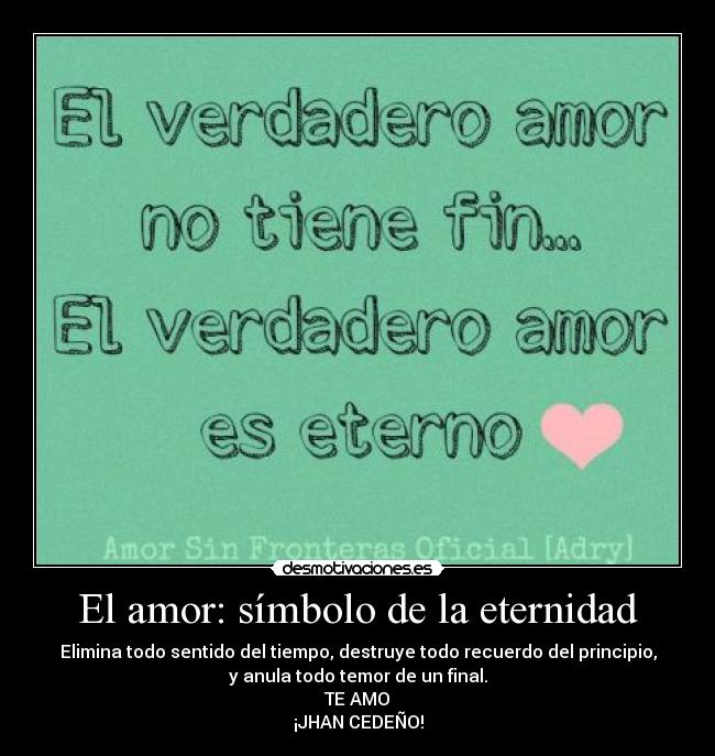 El amor: símbolo de la eternidad - 