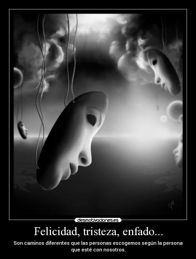 Felicidad, tristeza, enfado... - 