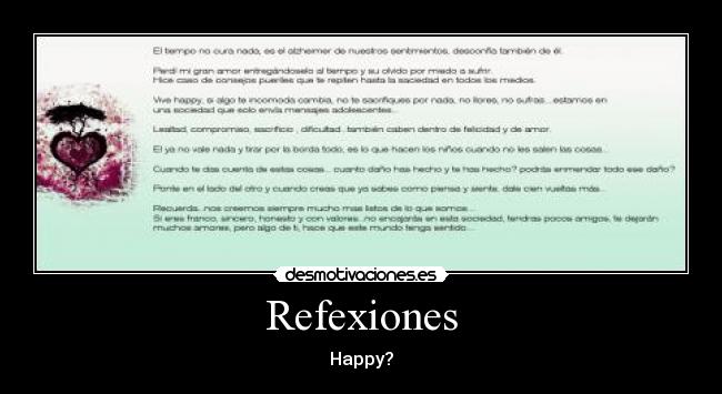 Refexiones - Happy?