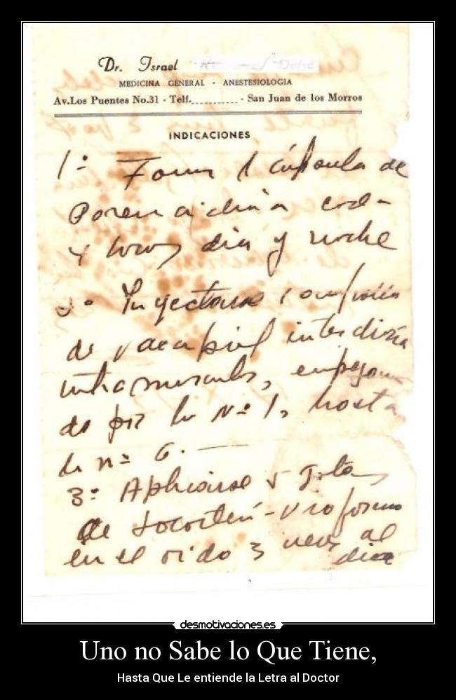 Uno no Sabe lo Que Tiene, - 
