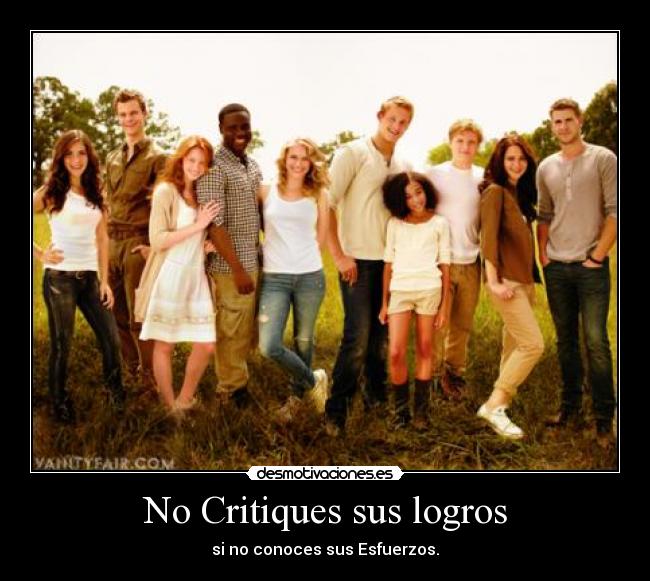 No Critiques sus logros -