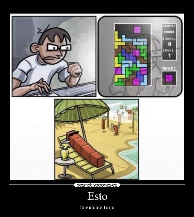 carteles tetris pieza que aparece cuando necesitas desmotivaciones