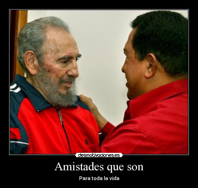 carteles viva hugo chavez fidel castro venezuela cuba desmotivaciones