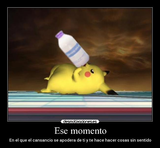 carteles super smash bros brawl pikachu botella desmotivaciones