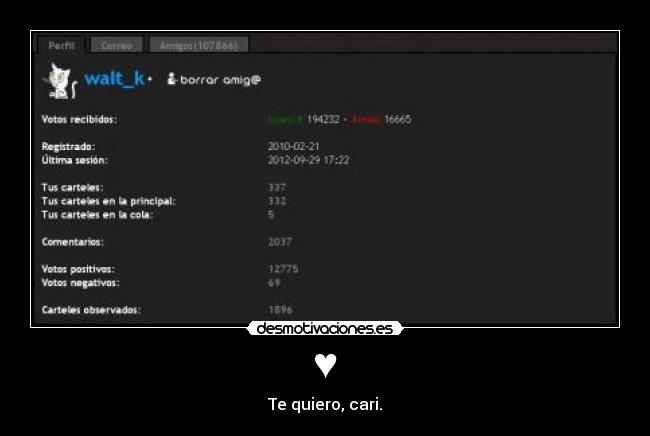 ♥ - Te quiero, cari.