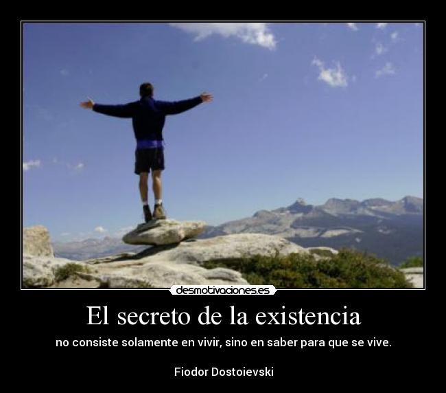 El secreto de la existencia -