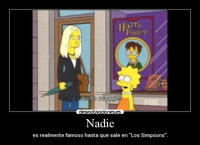 carteles famoso los simpsons rowling harry potter muggle desmotivaciones