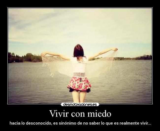 carteles miedo vivir peace revolution desmotivaciones