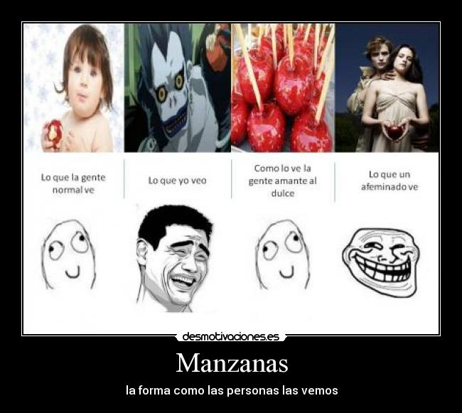 Manzanas - la forma como las personas las vemos