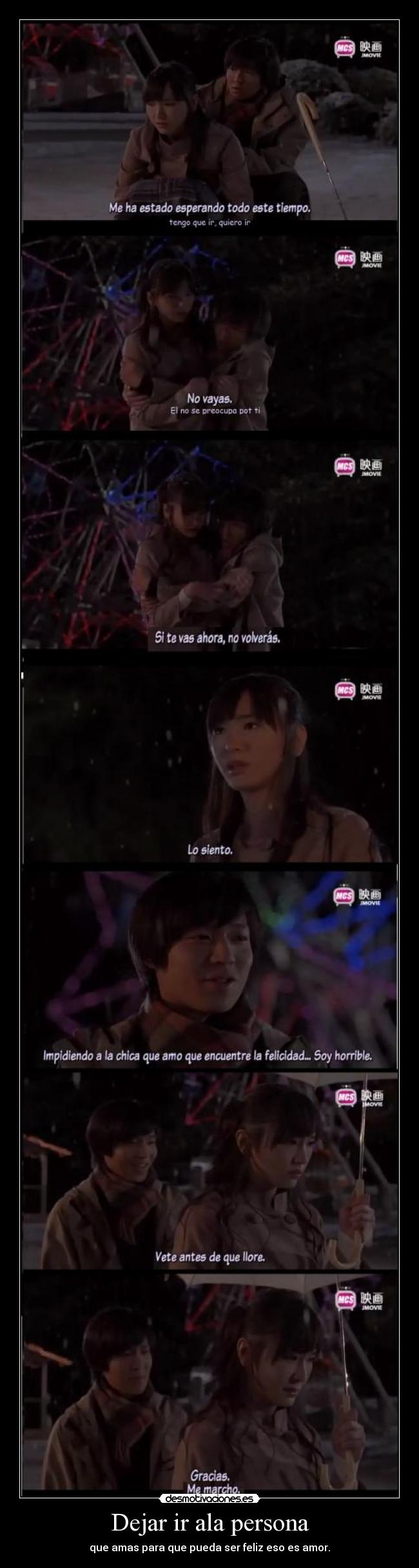 Dejar ir ala persona -