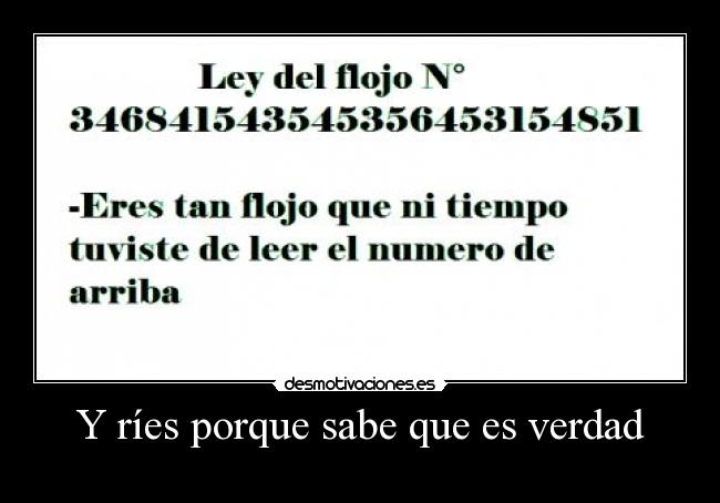 carteles admitelo eres flojo joderrrrr desmotivaciones