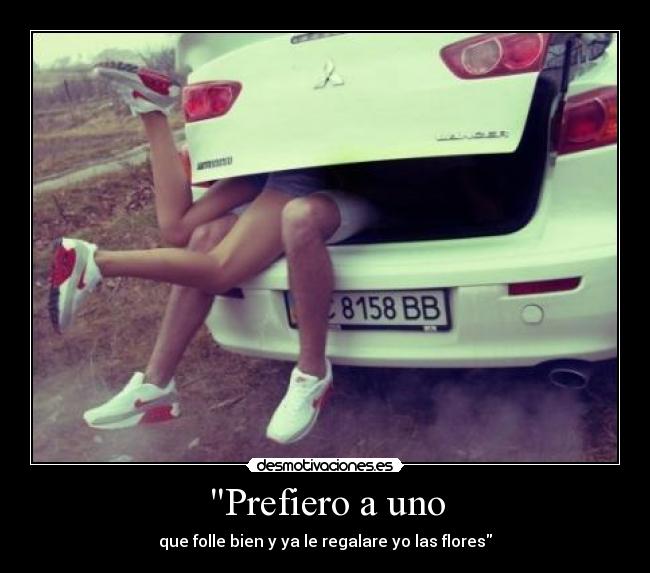 Prefiero a uno - que folle bien y ya le regalare yo las flores