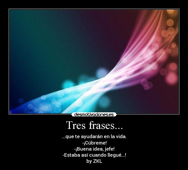 Tres frases... - 