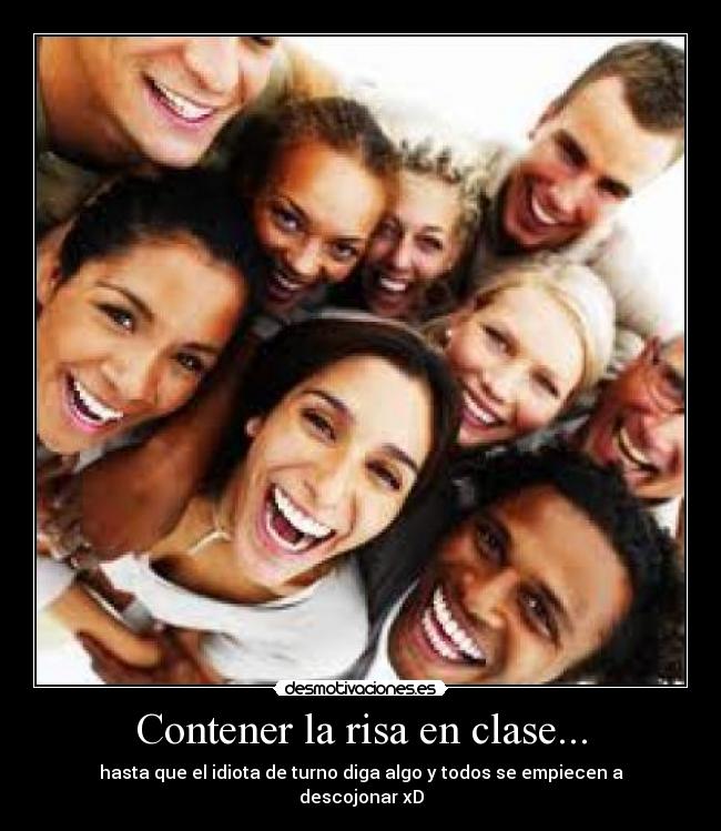 Contener la risa en clase... - 