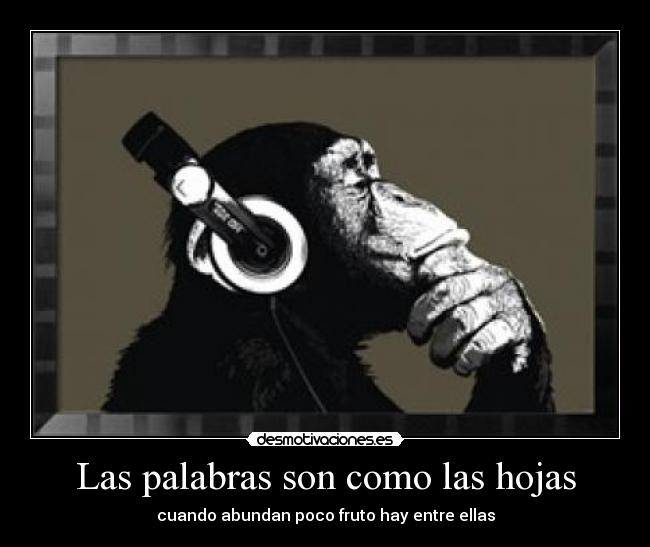 Las palabras son como las hojas -