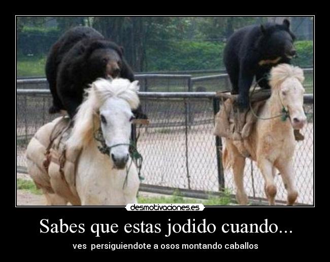 Sabes que estas jodido cuando... -