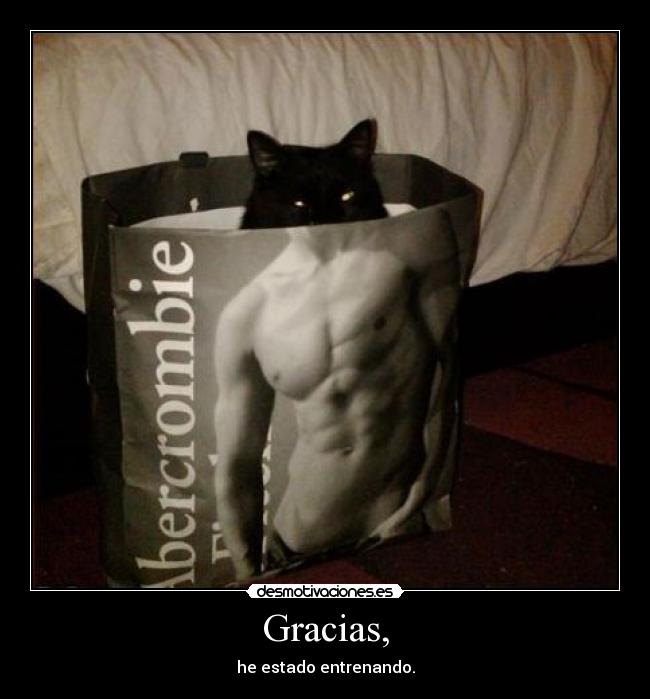 Gracias, - he estado entrenando.