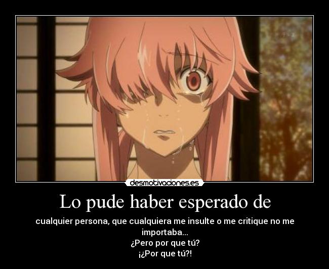 carteles gasai yuno mirai nikki yandere desmotivaciones