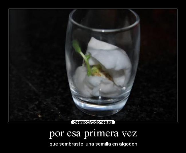 por esa primera vez -