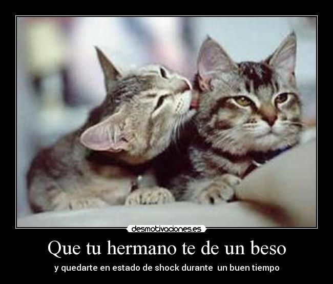 Que tu hermano te de un beso - y quedarte en estado de shock durante un buen tiempo