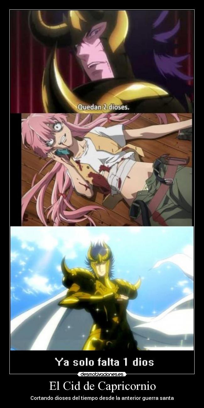 carteles saint seiya mirai nikki desmotivaciones