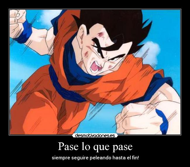 Pase lo que pase - siempre seguire peleando hasta el fin!