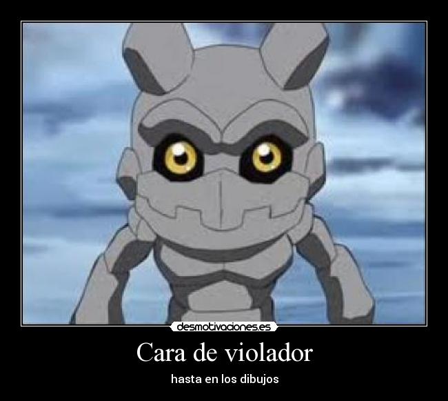 Cara de violador - hasta en los dibujos