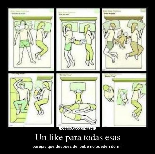 Un like para todas esas - parejas que despues del bebe no pueden dormir