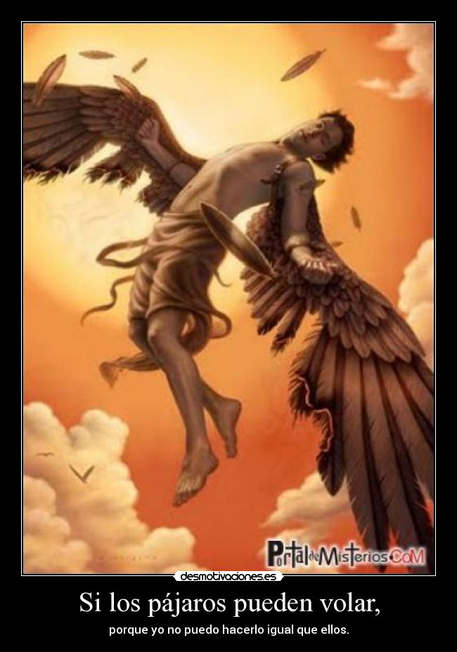 Si los pájaros pueden volar, - porque yo no puedo hacerlo igual que ellos.