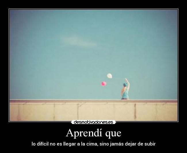 Aprendí que - 