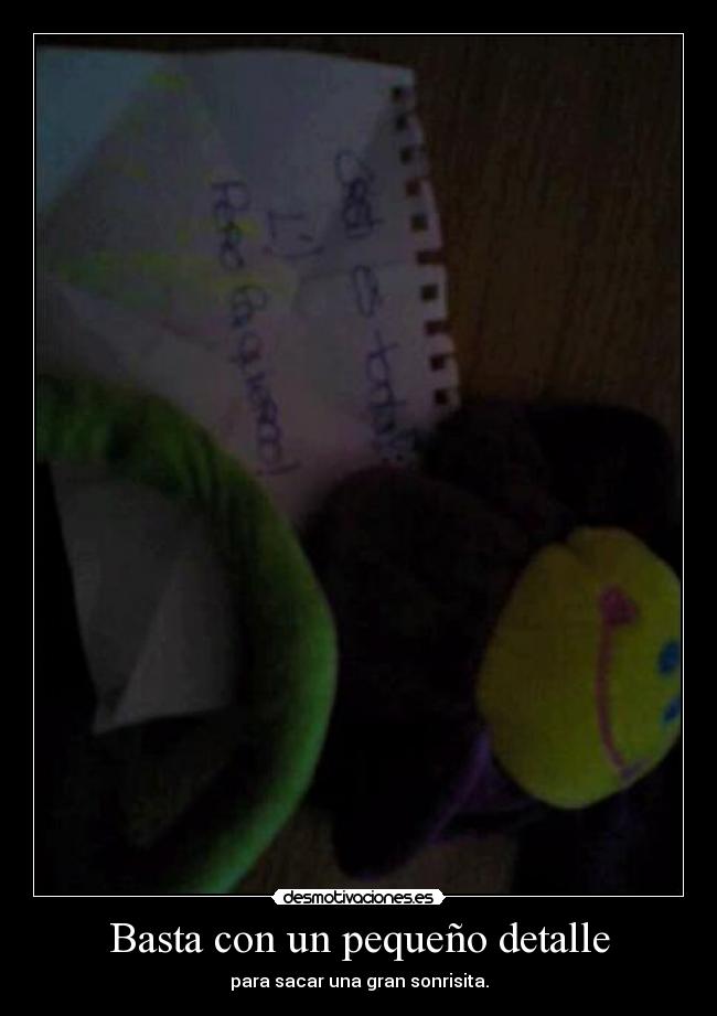 Basta con un pequeño detalle -