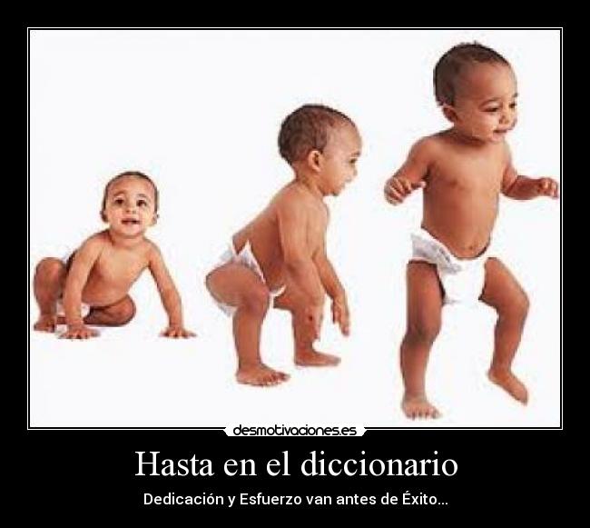 Hasta en el diccionario - Dedicación y Esfuerzo van antes de Éxito...