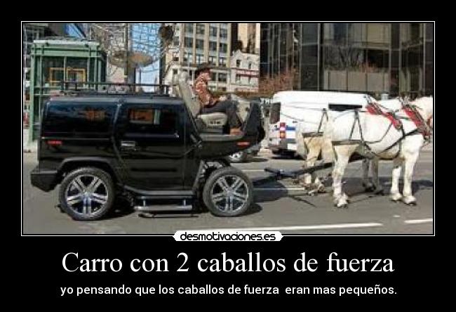 Carro con 2 caballos de fuerza -