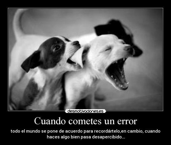 Cuando cometes un error -