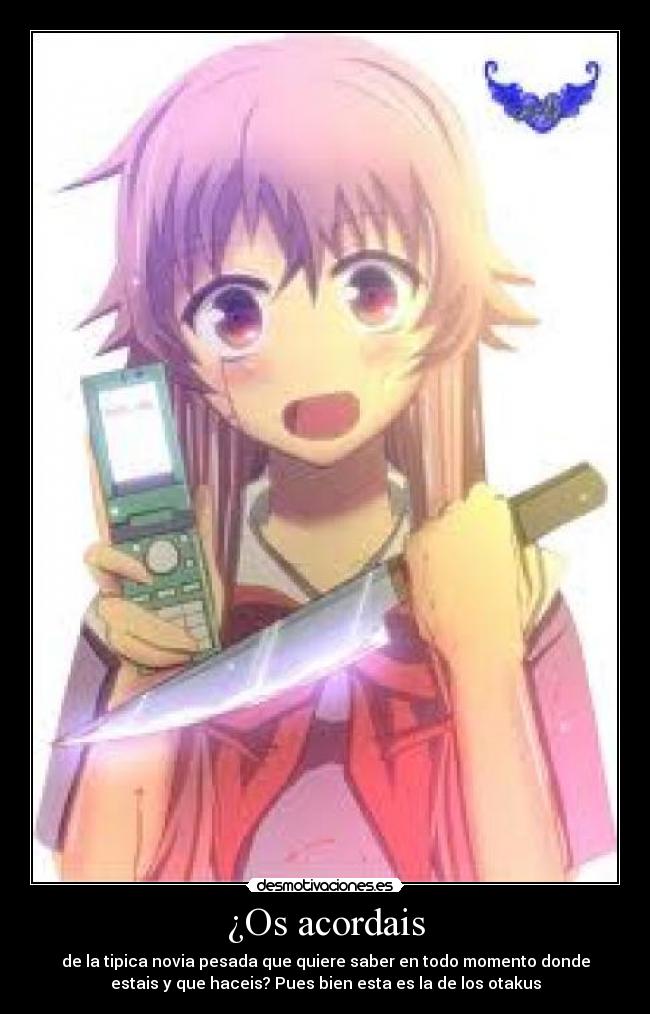 carteles mirai nikki yuno desmotivaciones
